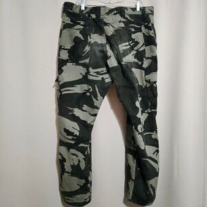 Wrangler Relaxed Fit Camo Cargo Pants Outdoor Casual 38x30